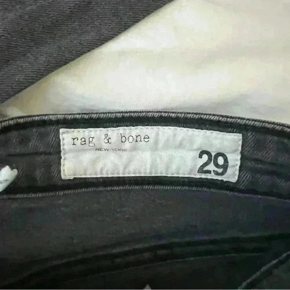 Rag & Bone Black Nina High Rise Ankle Skinny Jeans sz 29 - Picture 7 of 9